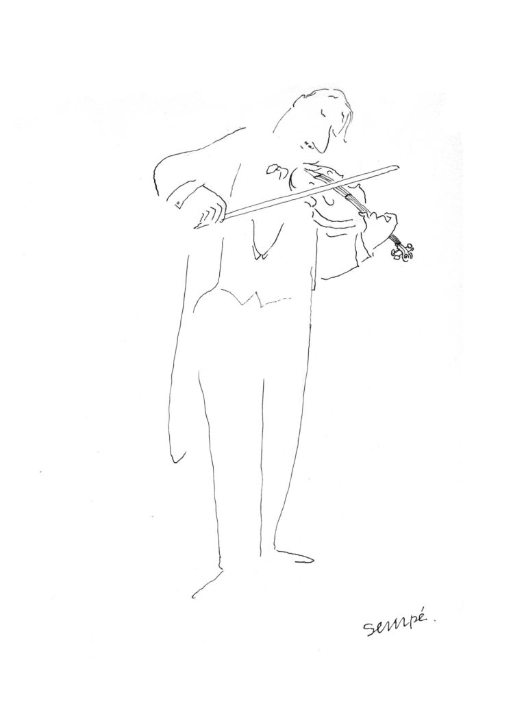 Jean Jacques Sempé - Les-musiciens-violoniste