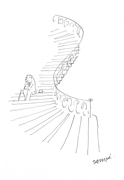 Jean Jacques Sempé - penseur-escaliers