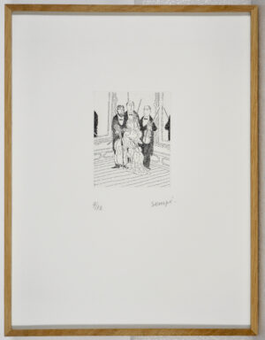 Gravure "Le quatuor" par Sempé