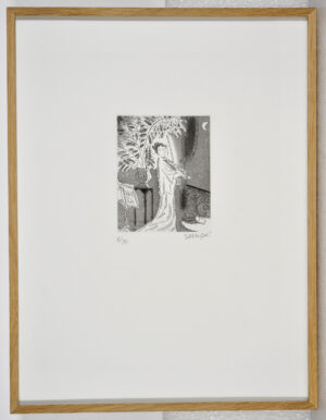 Gravure "La violoniste" par Sempé