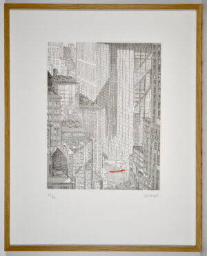 Gravure " Le tapis rouge" par Sempé